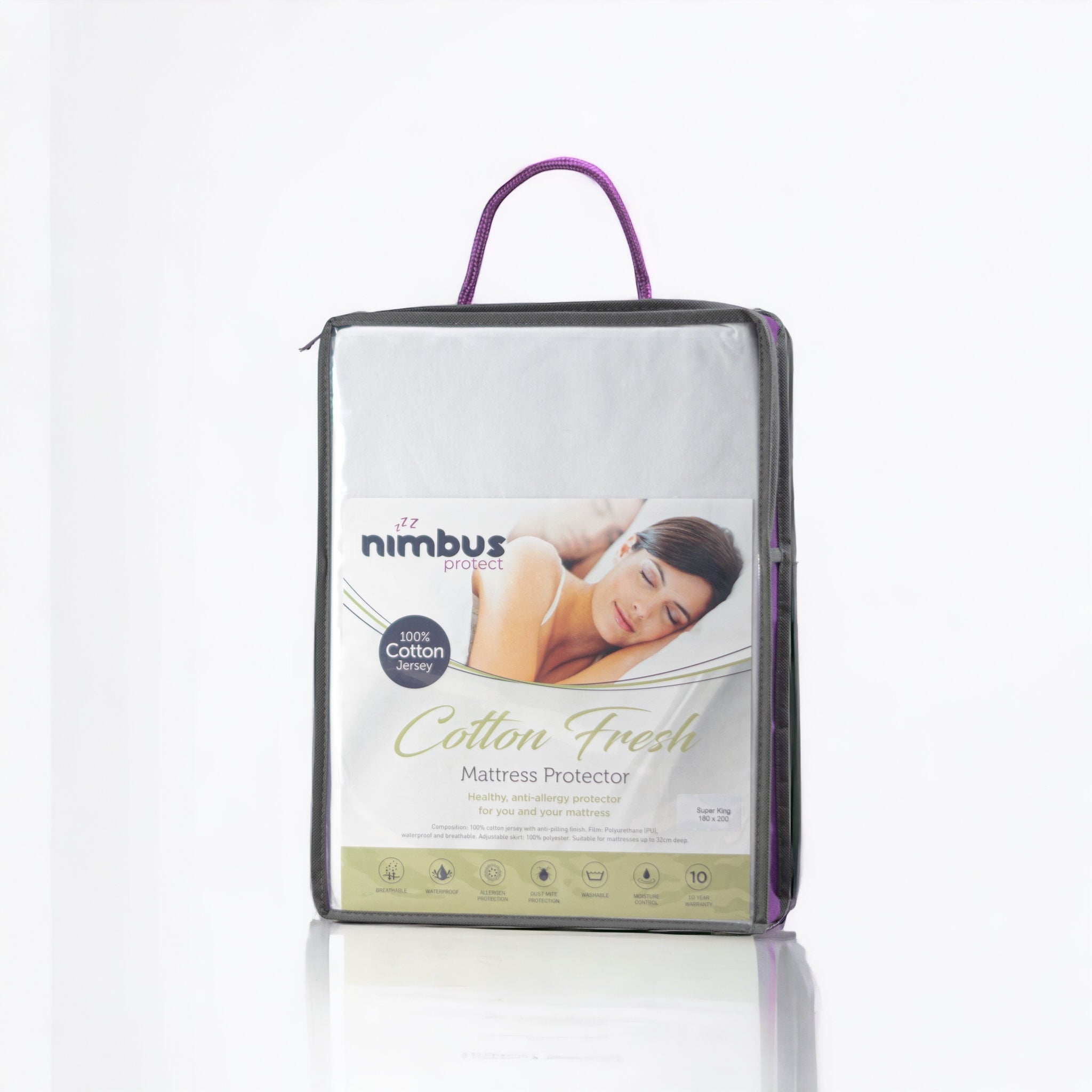 Breathable Cotton Mattress Protector - Waterproof & Hypoallergenic Bed Cover for Allergies & Spills - Fits Queen Size Beds - Ideal for Kids, Adults & Allergy Sufferers