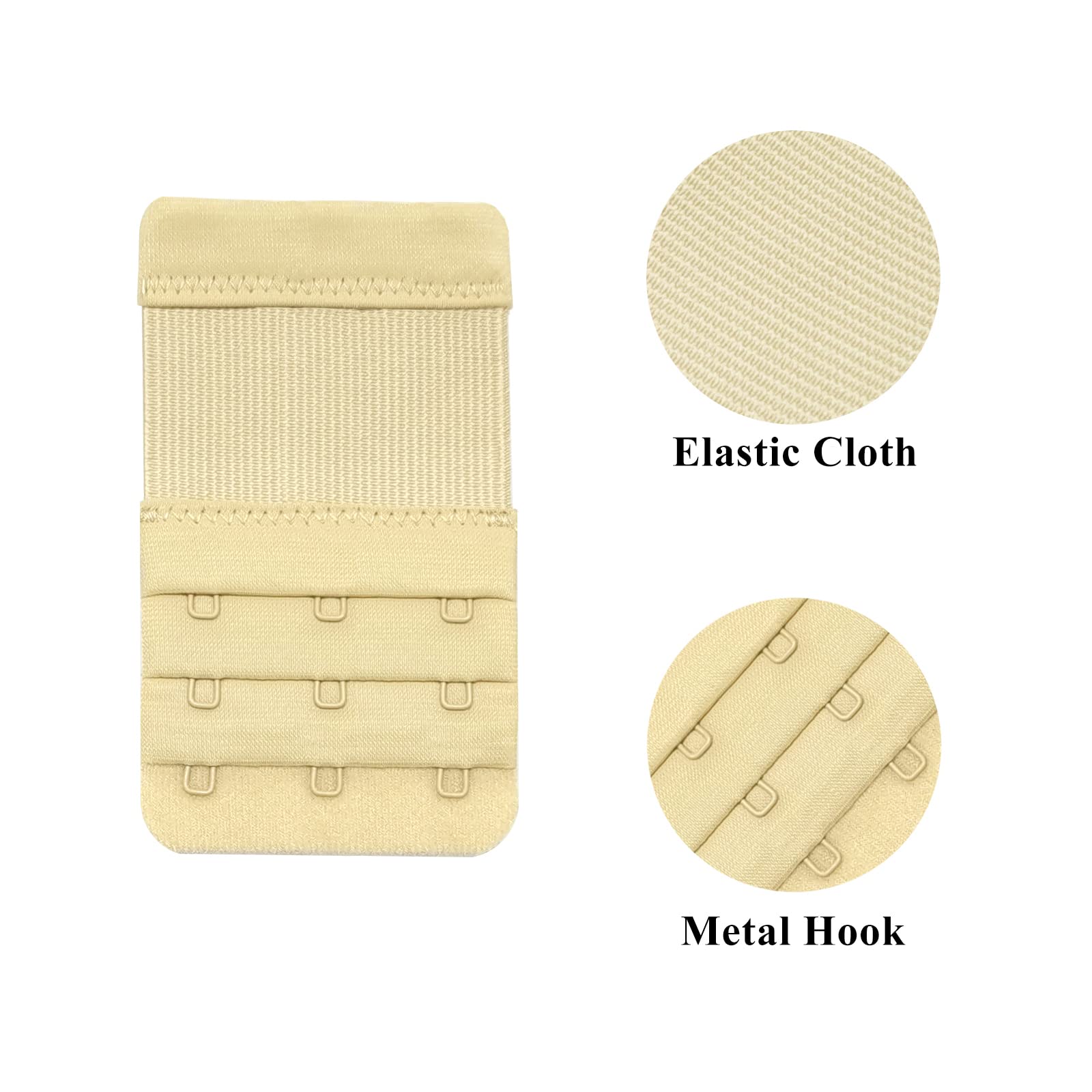 Women's Bra Extenders - 2 Hook, 3 Hook & 4 Hook Adjustable Elastic Straps for Comfortable Bra Extension | Perfect for Tight Bras, Maternity Wear & Post-Surgery Comfort