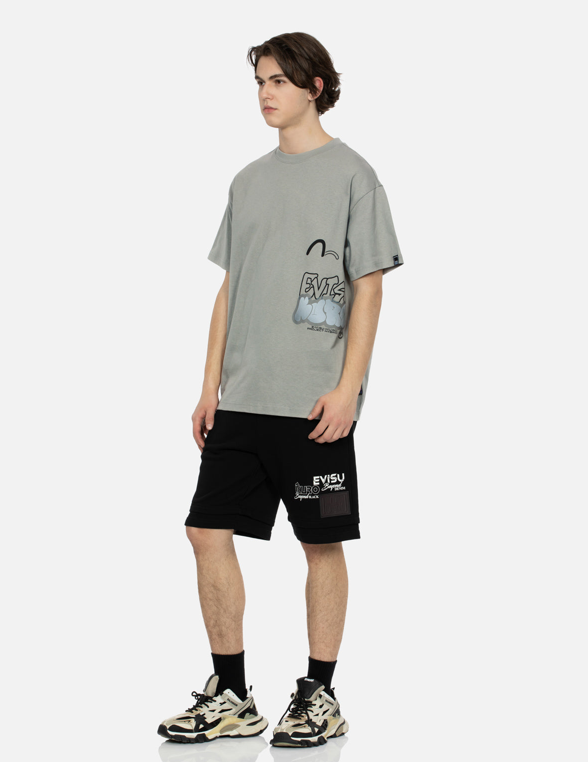 Seagull and Graffiti Logo Print Relaxed Fit T-Shirt for Men | Trendy Graphic Tee for Casual Wear, Street Style & Summer Outfits