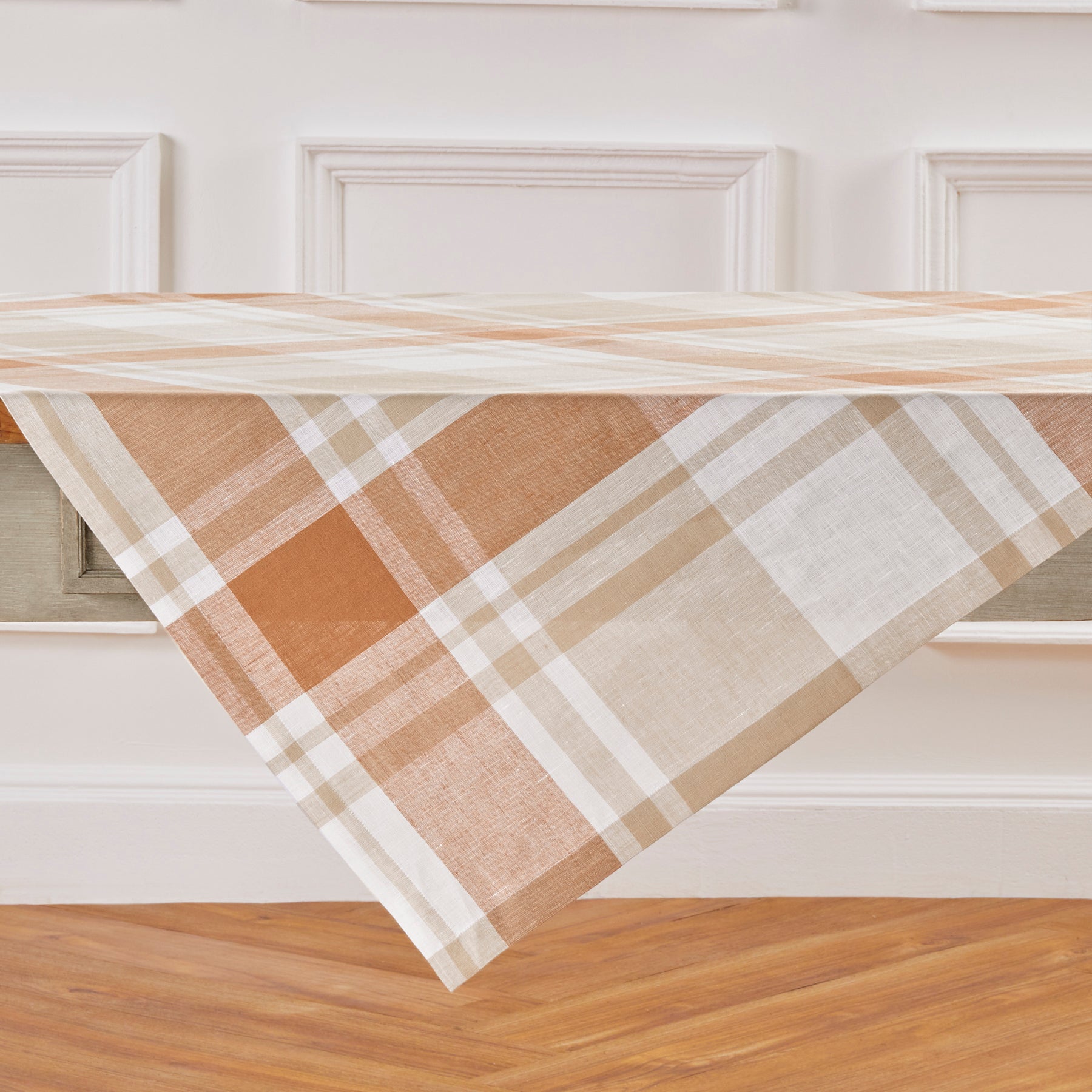 Fall Harvest Plaid Table Throw - Cozy Autumn Tablecloth for Thanksgiving & Holiday Decor - Perfect for Dining Room, Kitchen, and Seasonal Home Decor