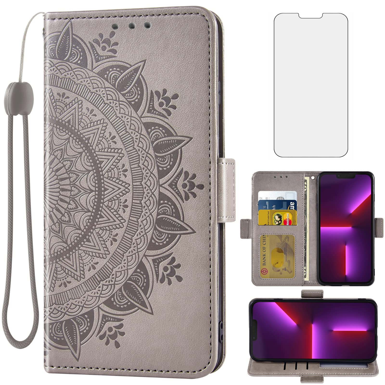 ASUWISH iPhone 13 Pro Max Wallet Case (2021 6.7