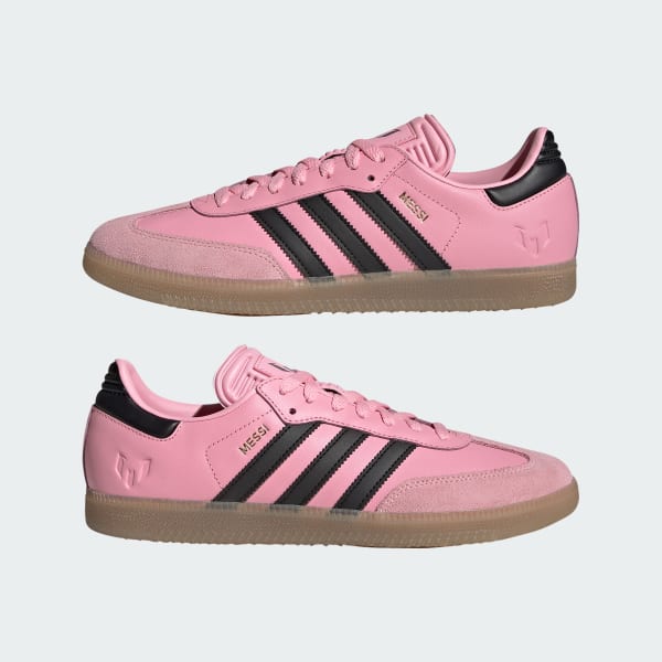 Adidas Men's Samba OG Messi Soccer Cleats - Pink & Black | Lightweight Football Shoes for Artificial Turf & Street Play