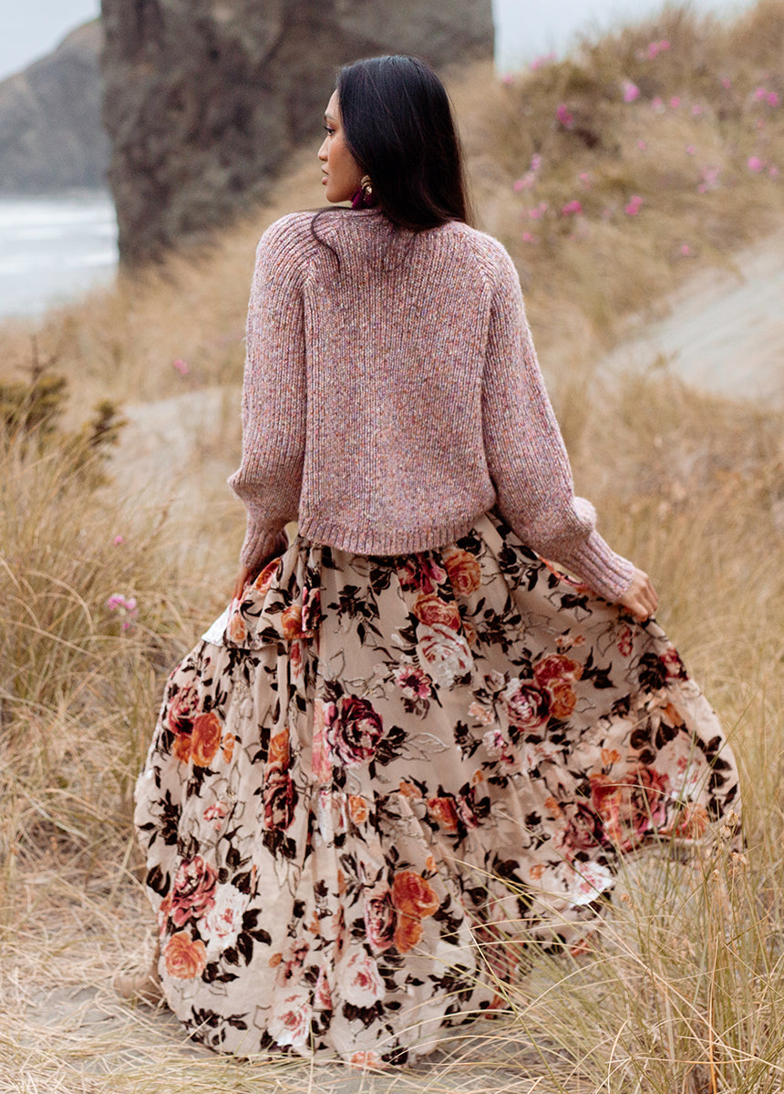 Devina Women's Flowy Midi Skirt in Cream - Elegant A-Line Design for Casual & Office Wear | Perfect for Spring & Summer Outfits