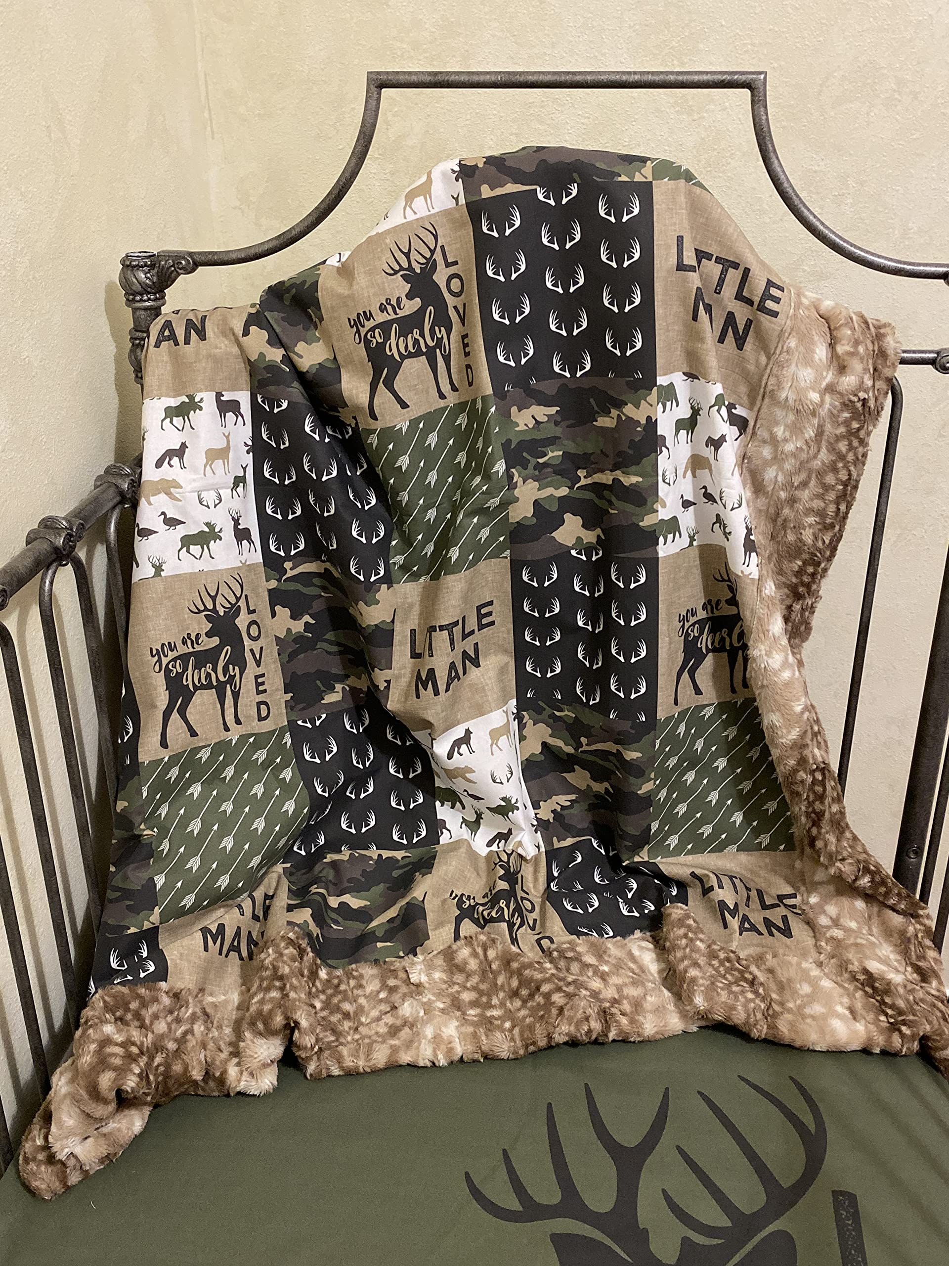 Adorable Woodland Deer Nursery Bedding Set - Soft Crib Sheet & Cozy Blanket for Baby Boys | Perfect for Nursery Decor, Baby Showers & Newborn Gifts
