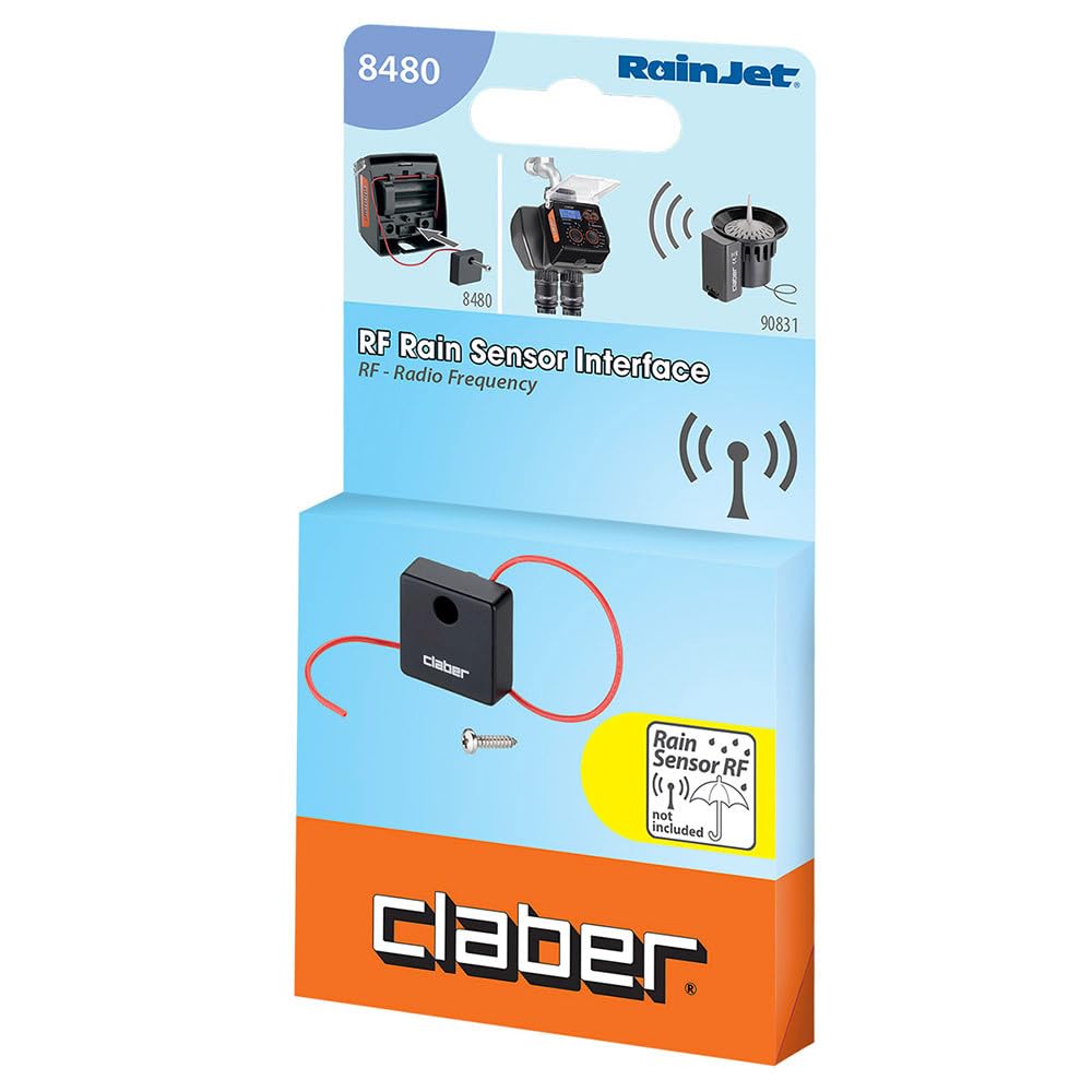Claber Rain Sensor RF Radio Interface for Programmer - Automatic Irrigation Control for Lawns & Gardens
