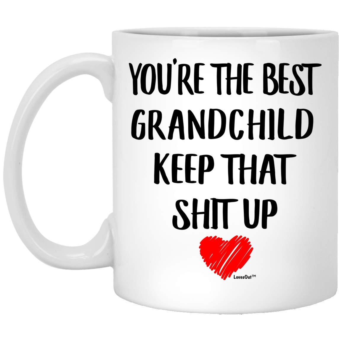 You Are The Best Grandchild Funny Coffee Mug - 11oz White Ceramic Cup for Birthday & Christmas Gifts 2024 - Perfect for Grandparents Day, Family Gatherings & Office Use