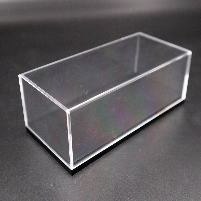 10pcs 12cm 1/64 Scale Model Car Acrylic Display Case - Transparent Dustproof Storage Box with Black Base - Perfect for Diecast Car Collections & Showcase Displays