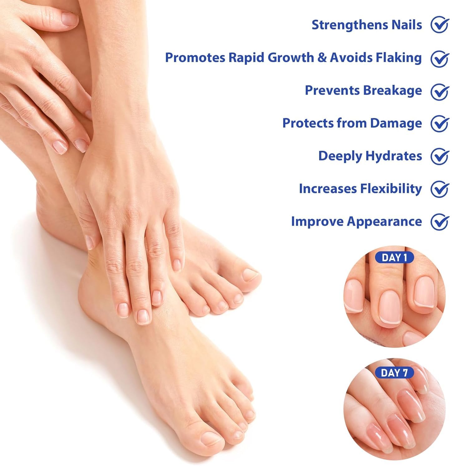 OnyxoGuard Nail Growth & Repair Serum - Nail Strengthener for Thin, Brittle & Damaged Nails - Polish Repair Essence & Base Coat Treatment - Perfect for Salon & Home Nail Care