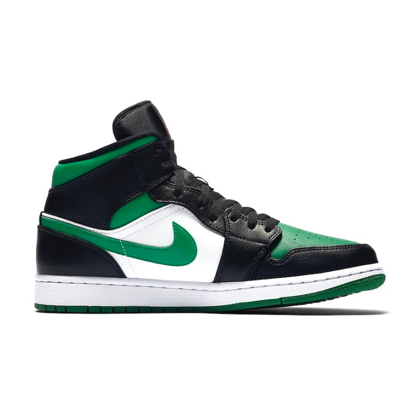Air Jordan 1 Mid Green Toe Men's Basketball Shoes - Retro Sneakers for Casual Wear & Street Style Fashion