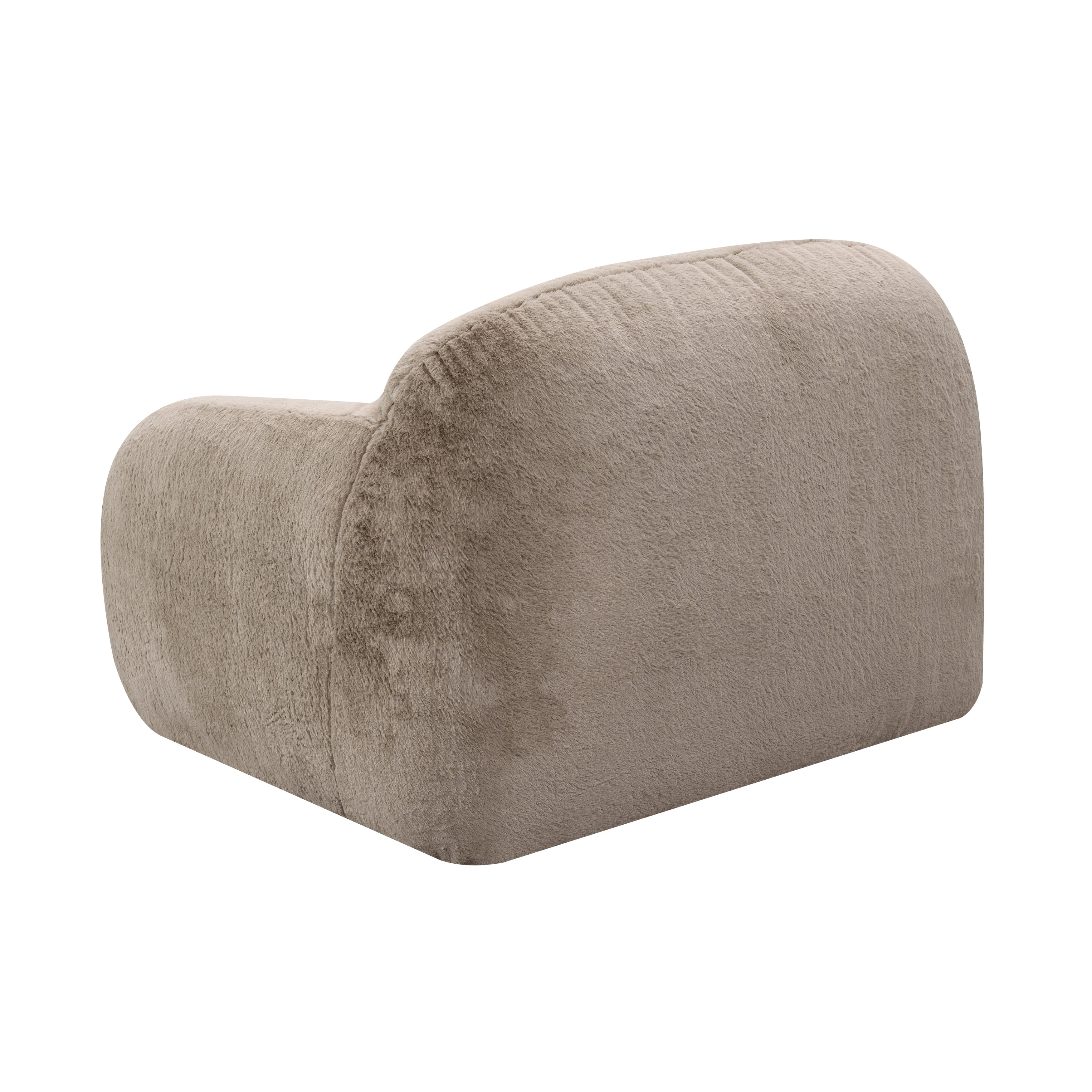 Adell Polar Bear Faux Fur Swivel Cuddle Chair - Roundhill Furniture - Cozy Rotating Accent Chair for Living Room, Bedroom & Nursery - Perfect for Relaxing, Reading & Lounging