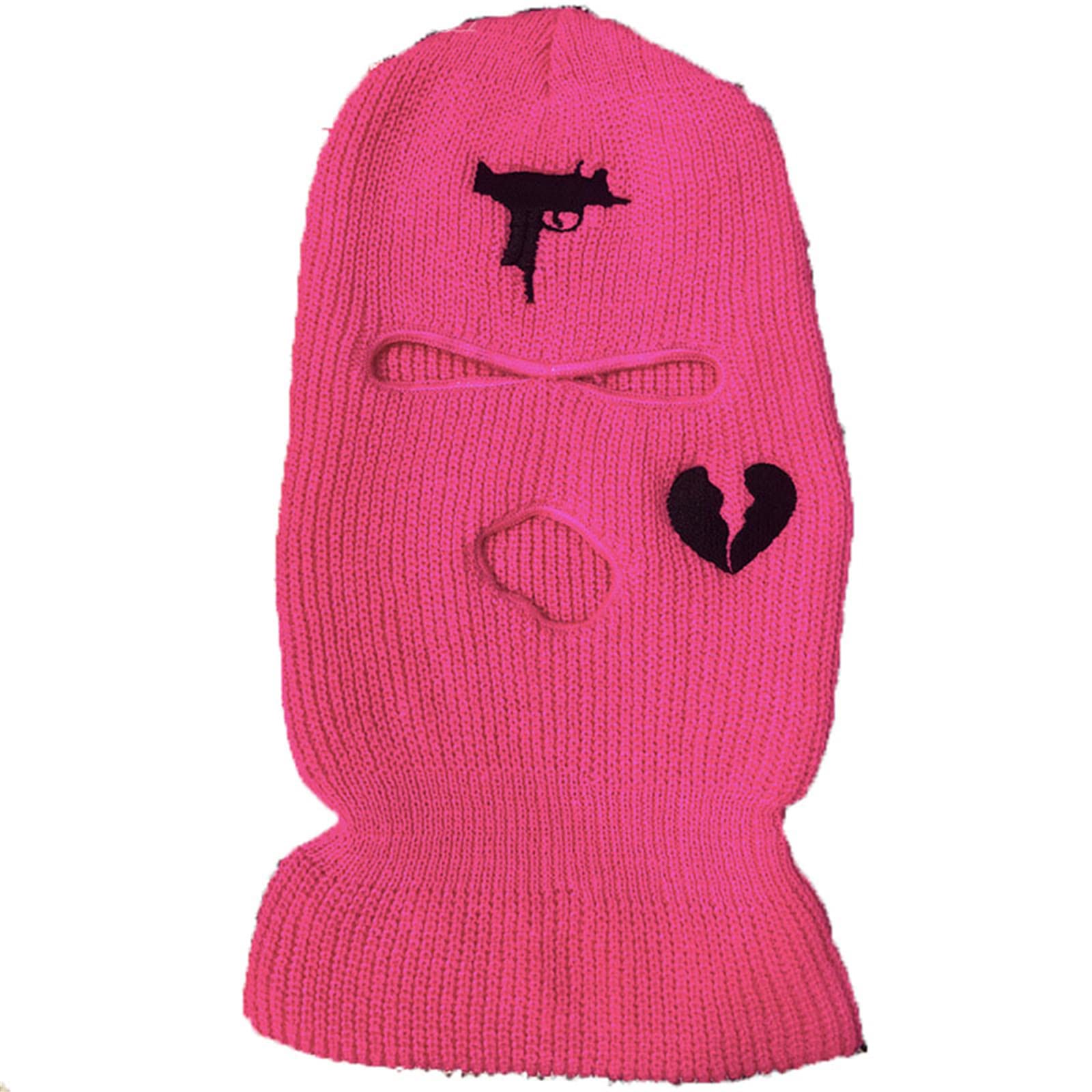 3 Hole Knit Balaclava - Gothic Ski Mask for Winter Warmth | Windproof Thermal Cycling Mask for Outdoor Sports & Cold Weather Activities