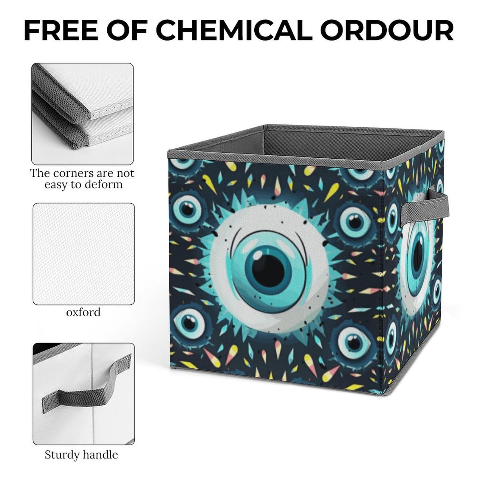 Foldable Storage Cube Organizer with Handle - Closet & Cabinet Storage Bins for Clothes, Toys & Home Organization | Perfect for Bedroom, Nursery & Office Storage Solutions