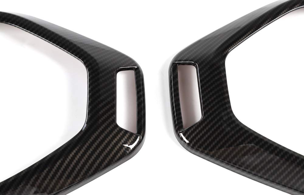 Carbon Fiber Grain Car Roof Speaker Ring Decoration Sticker - Interior Mouldings for 2018+ Jeep Wrangler JL & Gladiator JT - Upgrade Your Ride's Style for Off-Road Adventures & Car Shows