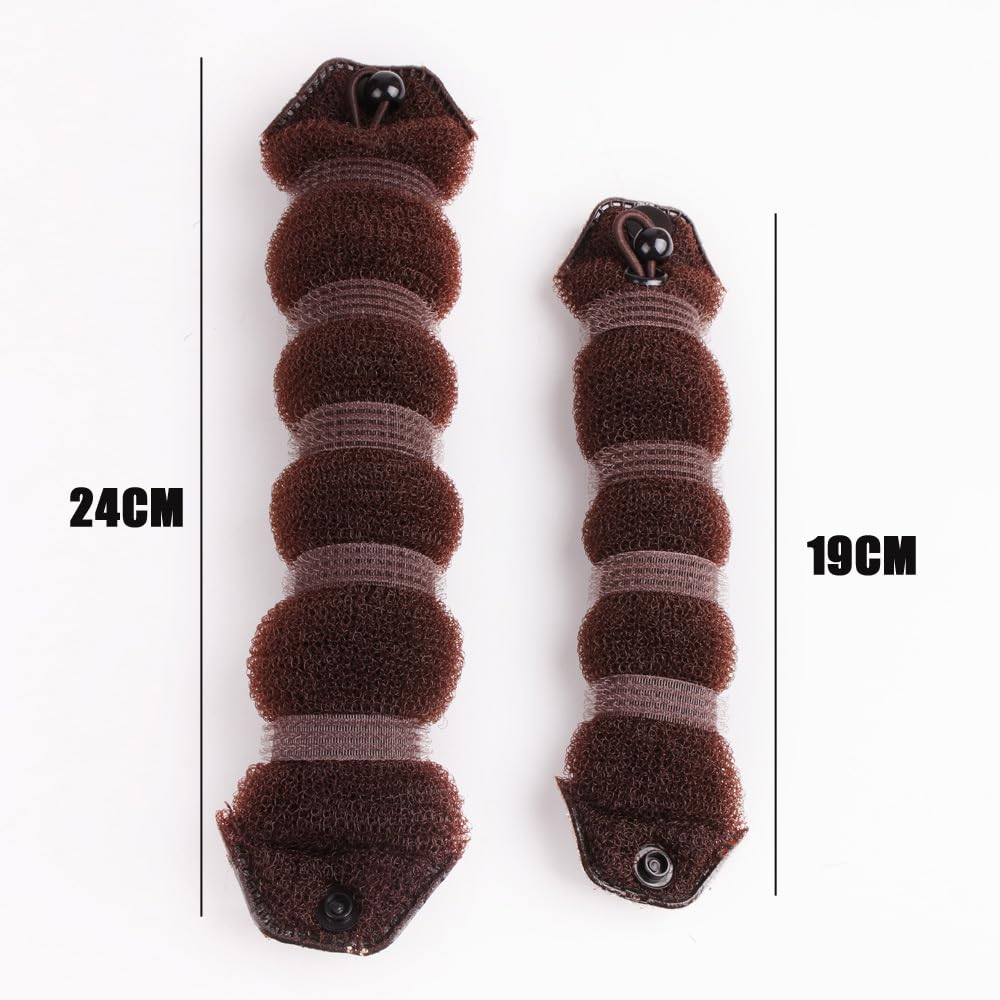 3 PCS Magic Hair Styler Donut Bun Maker - Twist Ring Shaper & Braiding Tool Set for Perfect Buns, Curls & Updos (1 Large + 2 Small) - Ideal for Parties, Weddings & Everyday Hairstyling