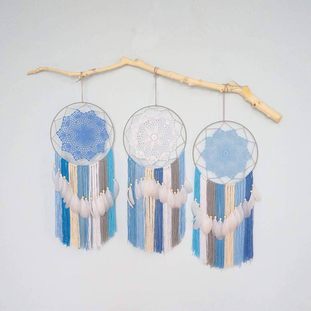 Authentic Indian Style Handmade Dream Catcher - Feather Wall Hanging Tapestry for Home Decor, Bedroom & Boho Room Aesthetic | Spiritual Gift & Meditation Space Decor