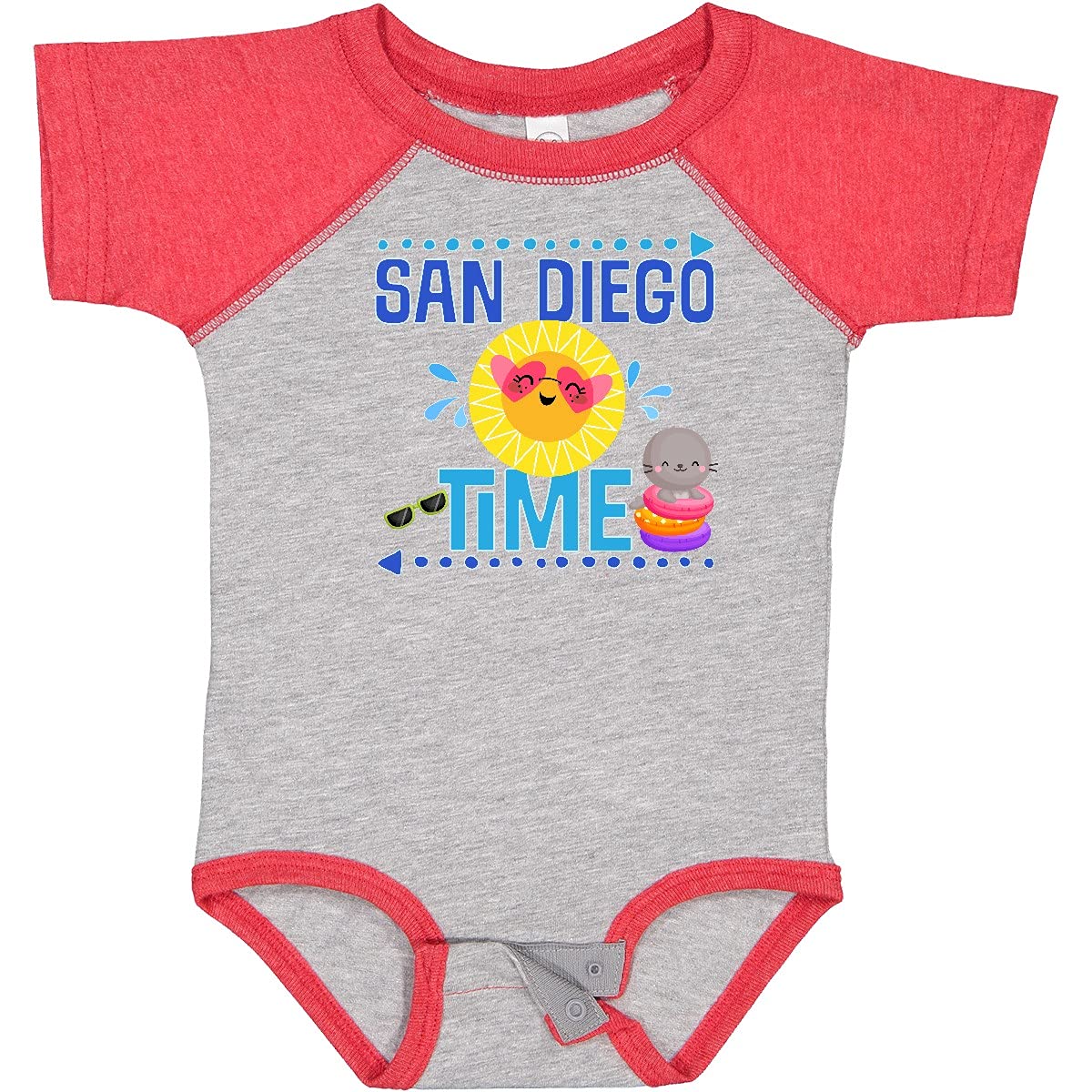 Inktastic San Diego Vacation Cute Beach Baby Bodysuit - Soft Cotton Infant Onesie for Beach Trips & Family Vacations | Perfect Gift for Newborns & Toddlers