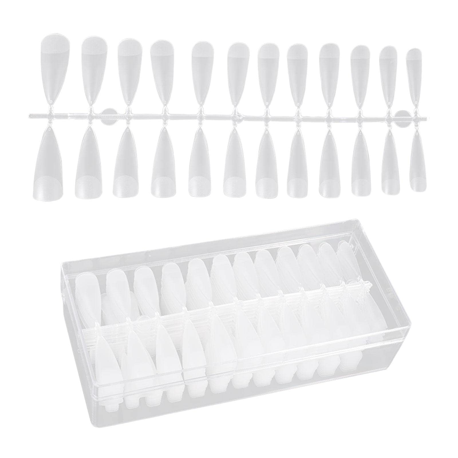 Harilla 240PCS Clear Gel Nail Tips for Soak Off Extensions - 10-12 Sizes Soft False Nails for Salon & Home DIY | Perfect for Nail Art, Manicures & Special Occasions