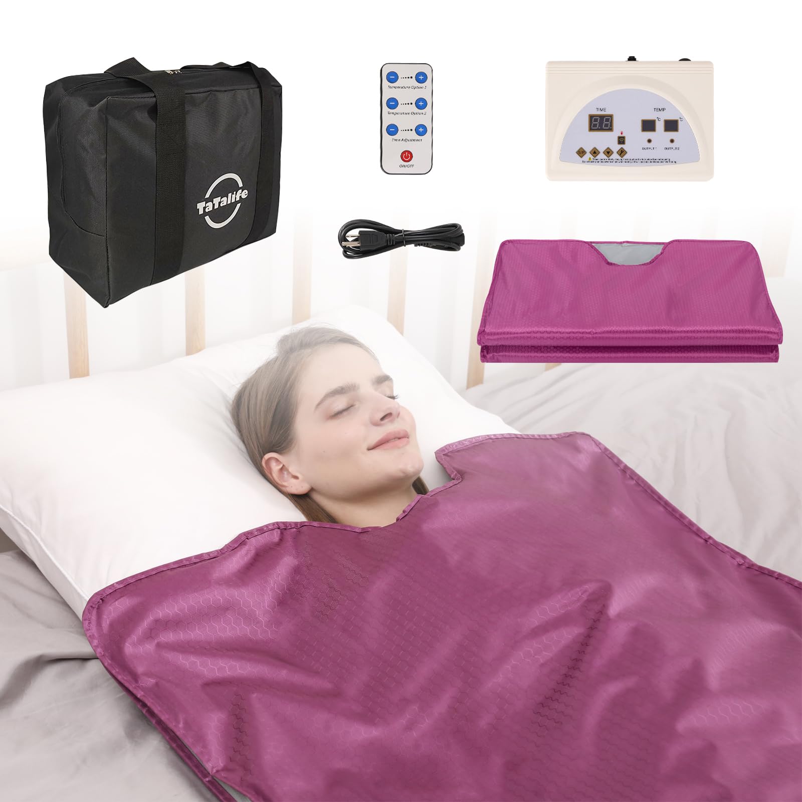 Best Infrared Sauna Blanket for Home Use - Portable Heat Therapy Wrap with 77-185°F Temperature Control for Muscle Recovery & Relaxation | Perfect for Post-Workout, Stress Relief & Detox at Home