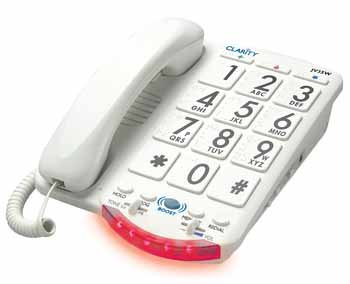 DeRoyal Clarity Big Button Braille Phone with Back Talk - White Buttons on Black - Easy-to-Use Landline Telephone for Seniors & Visually Impaired at Home or Office