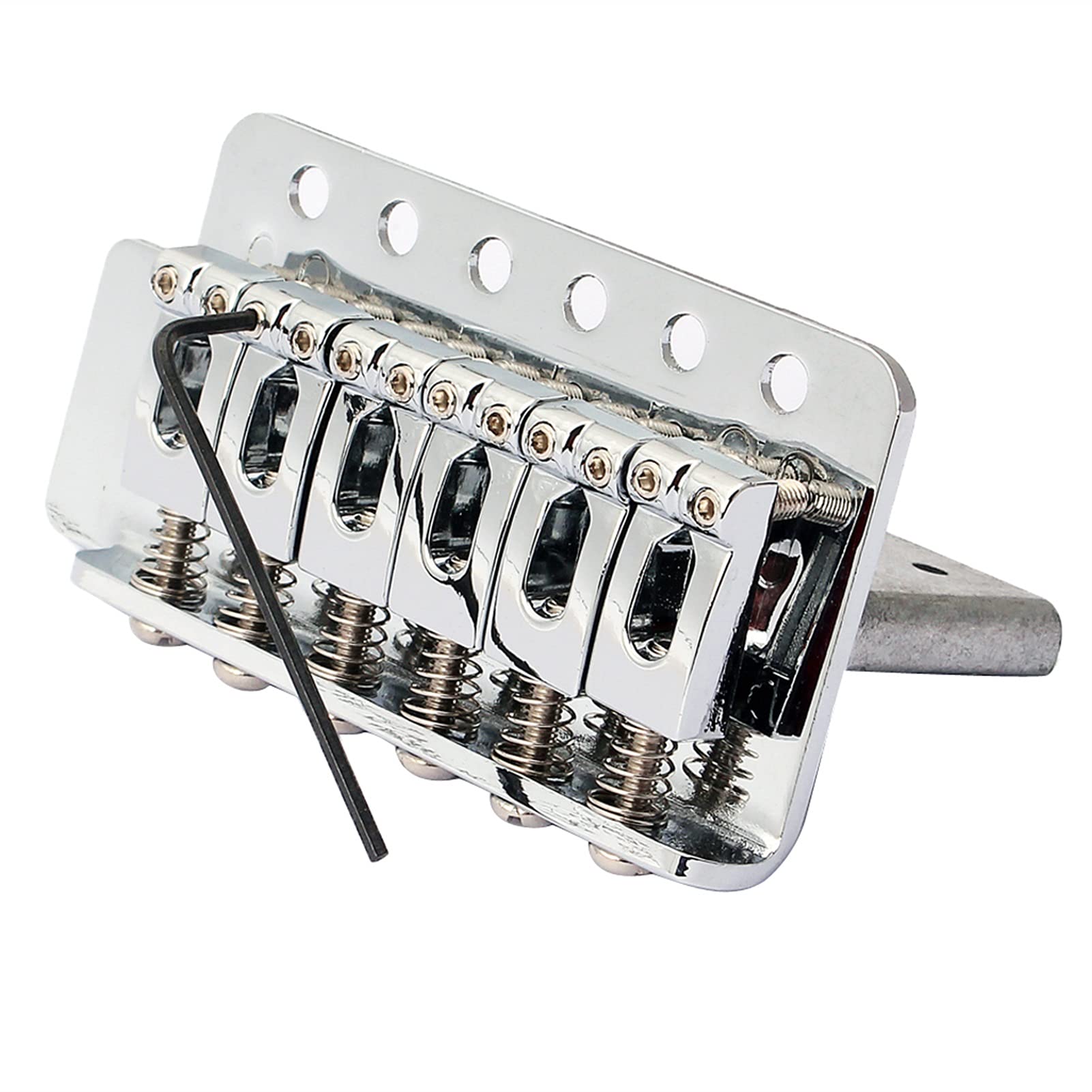 Left Handed Electric Guitar Bridge & Tailpiece Set - Silver ST Style Replacement for Enhanced Playability & Tone | Perfect for Rock, Blues & Live Performances
