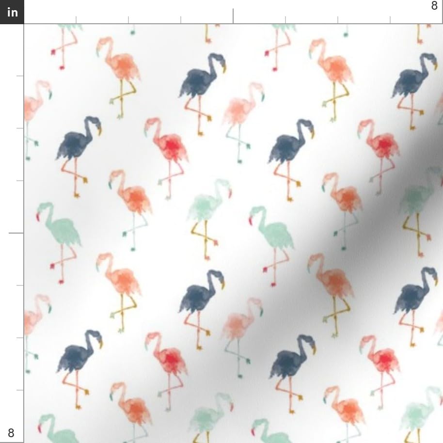 Flamingo Bloom Tropical Print Minky Fabric by The Yard - Soft Plush Fabric for Sewing Baby Blankets, Quilt Backing & DIY Projects - Perfect for Nursery Decor, Home Textiles & Crafting