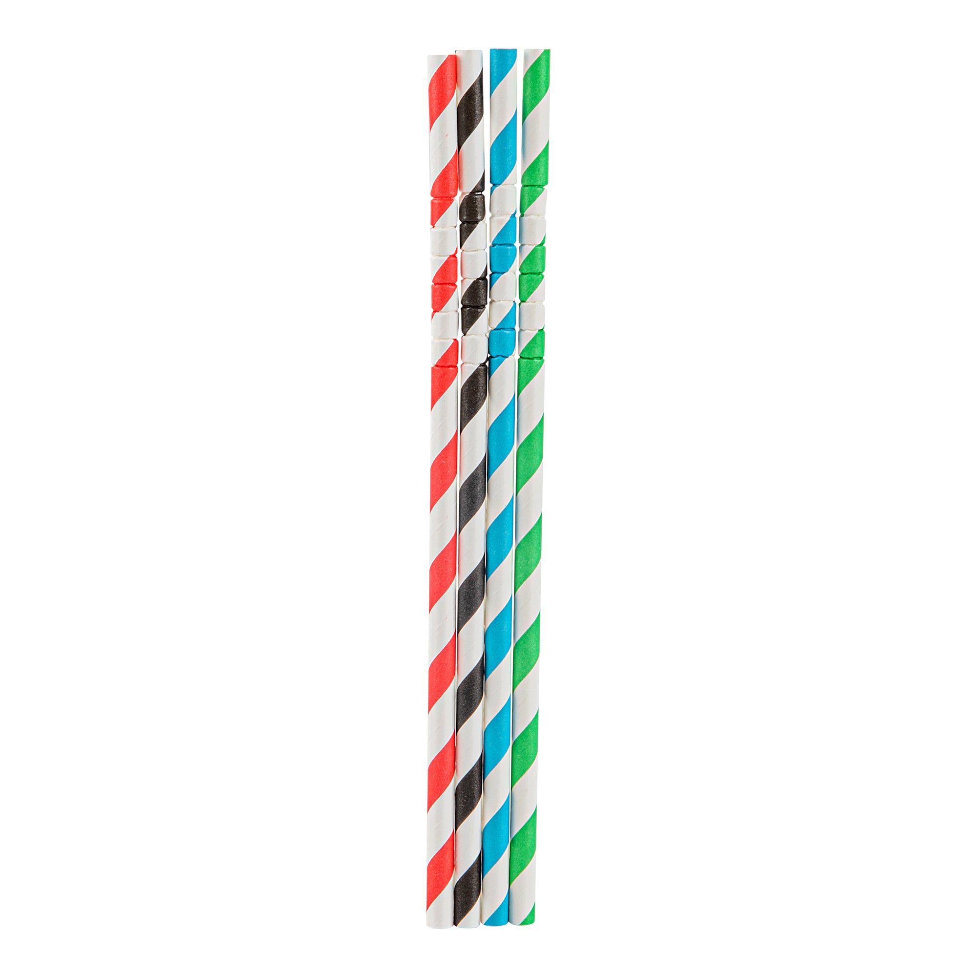 Basic Nature Assorted Paper Bendable Straws – Unwrapped, Biodegradable, 6mm x 7 3/4 Inch, 100 Count Box | Eco-Friendly Drinking Straws for Parties, Restaurants & Home Use