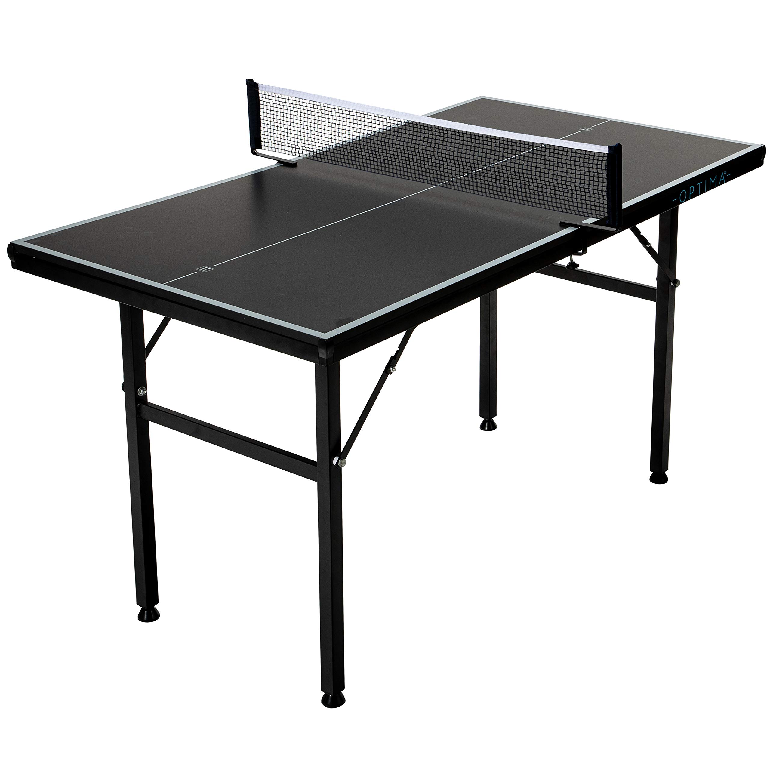 Franklin Sports Optima Table Tennis Table - Official Size Indoor & Outdoor Ping Pong Table with Conversion Top - Mid-Size Kids Table for Backyard, Game Room & Family Fun