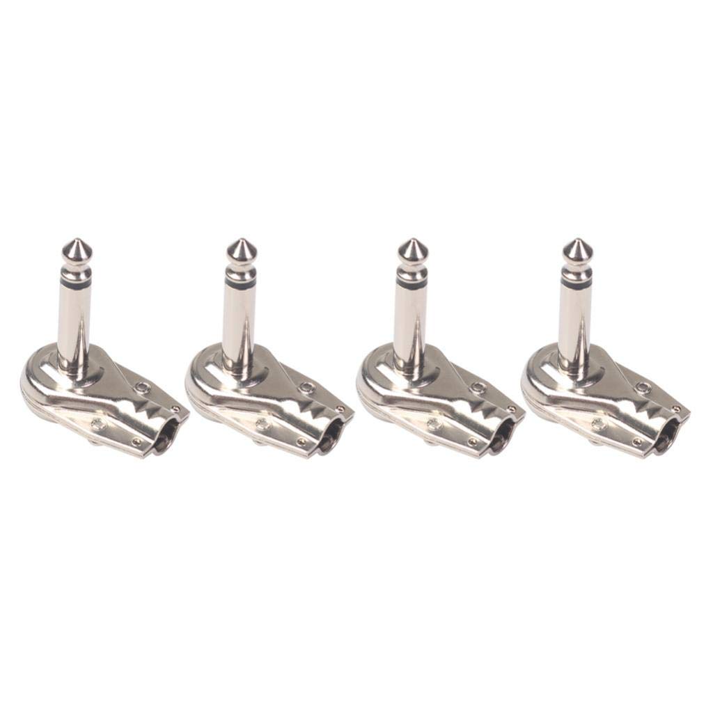Newmind 4-Pack Right Angle Guitar Effect Pedal Patch Cables - 1/4