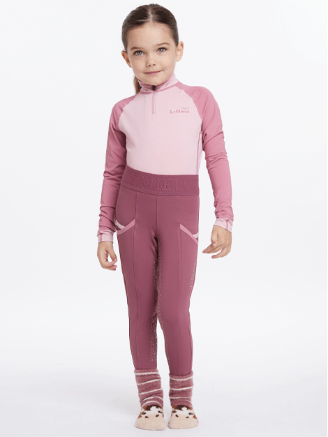 Le Mieux Mini Pull On Riding Tights - Breathable Equestrian Breeches for Women - Perfect for Horseback Riding, Training & Show Jumping
