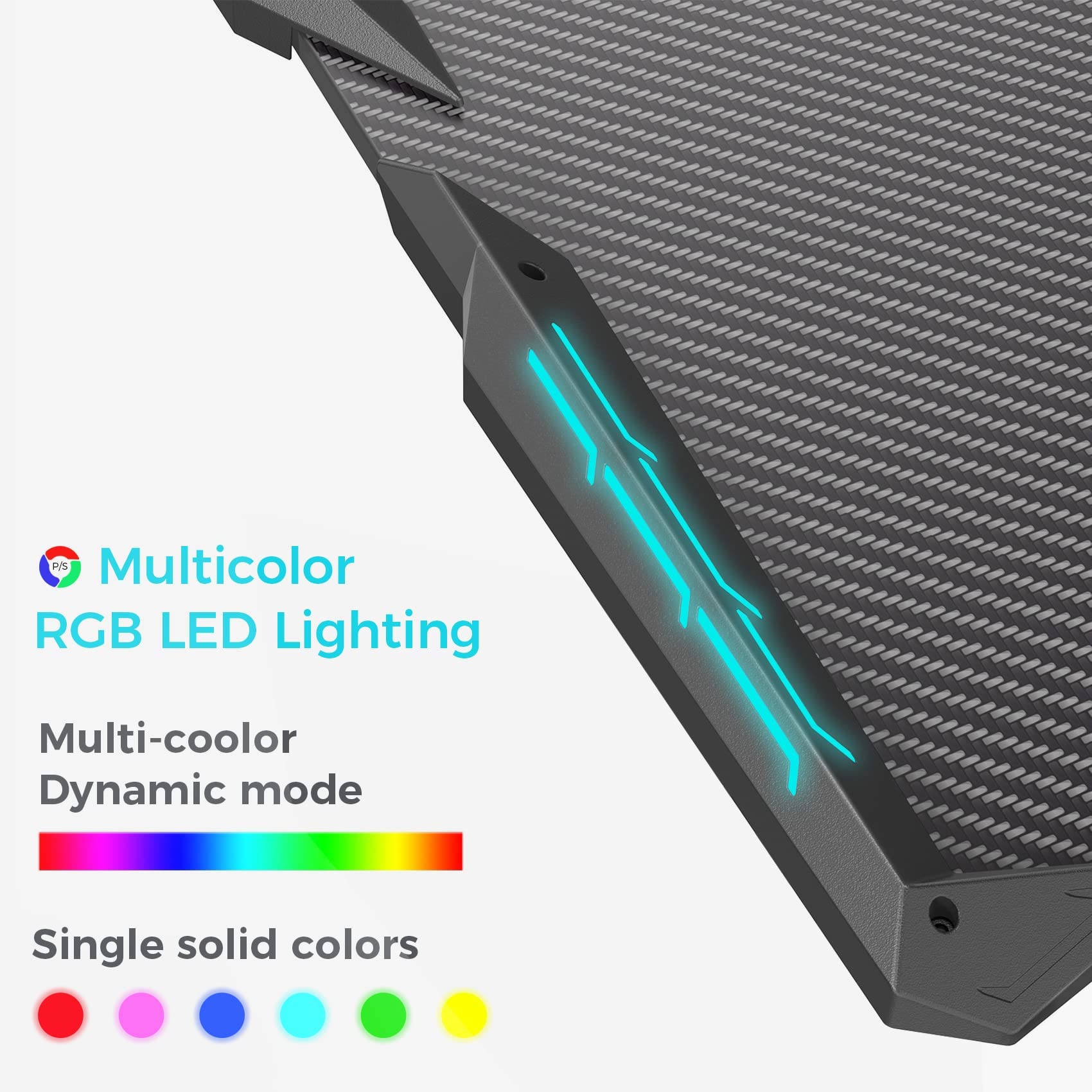 EUREKA ERGONOMIC 45 Inch RGB LED Gaming Desk - Ergonomic Computer Desk with Free Mouse Pad, Controller Stand, Cup Holder & Headphone Hook - Perfect for PC Gaming, Streaming & Home Office Workstation (Black)