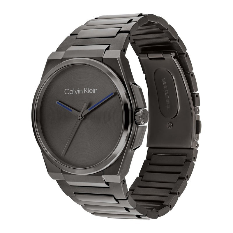 Calvin Klein Meta Minimal Black Steel Watch 25200458 - Stylish & Sleek Unisex Timepiece for Everyday Wear, Office & Casual Outfits