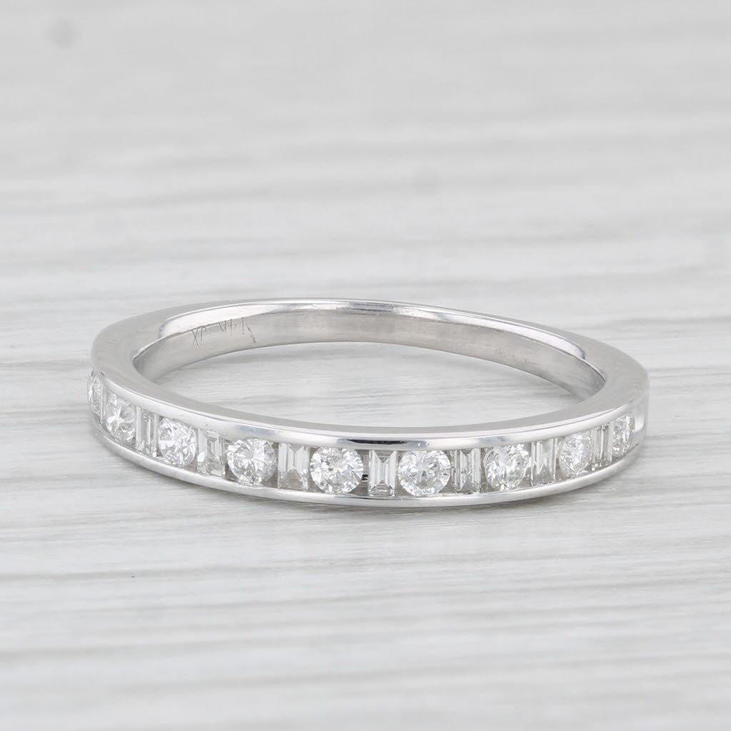 0.36ctw Diamond Wedding Band Ring - 14k White Gold Size 5.25 - Stackable Anniversary Ring for Women - Perfect for Bridal Sets, Engagement Stacking & Special Occasions