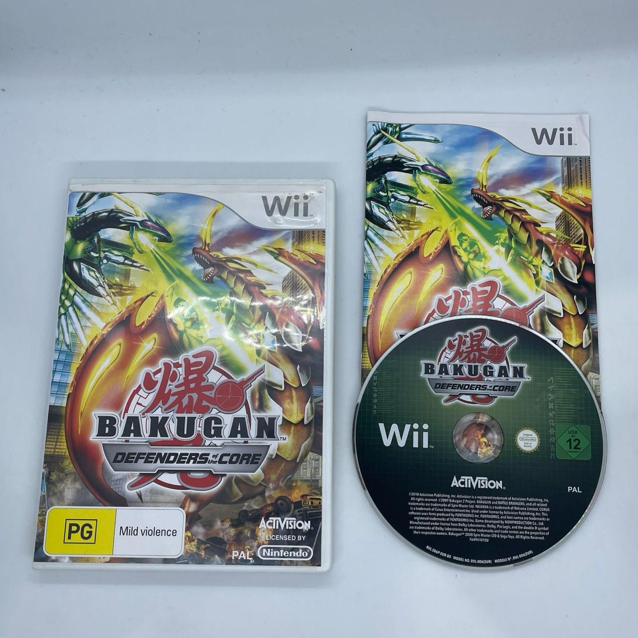 Bakugan Defenders of The Core Nintendo Wii Game with Manual - PAL Version | Action-Adventure Game for Kids & Teens | Perfect for Family Game Nights & Competitive Play