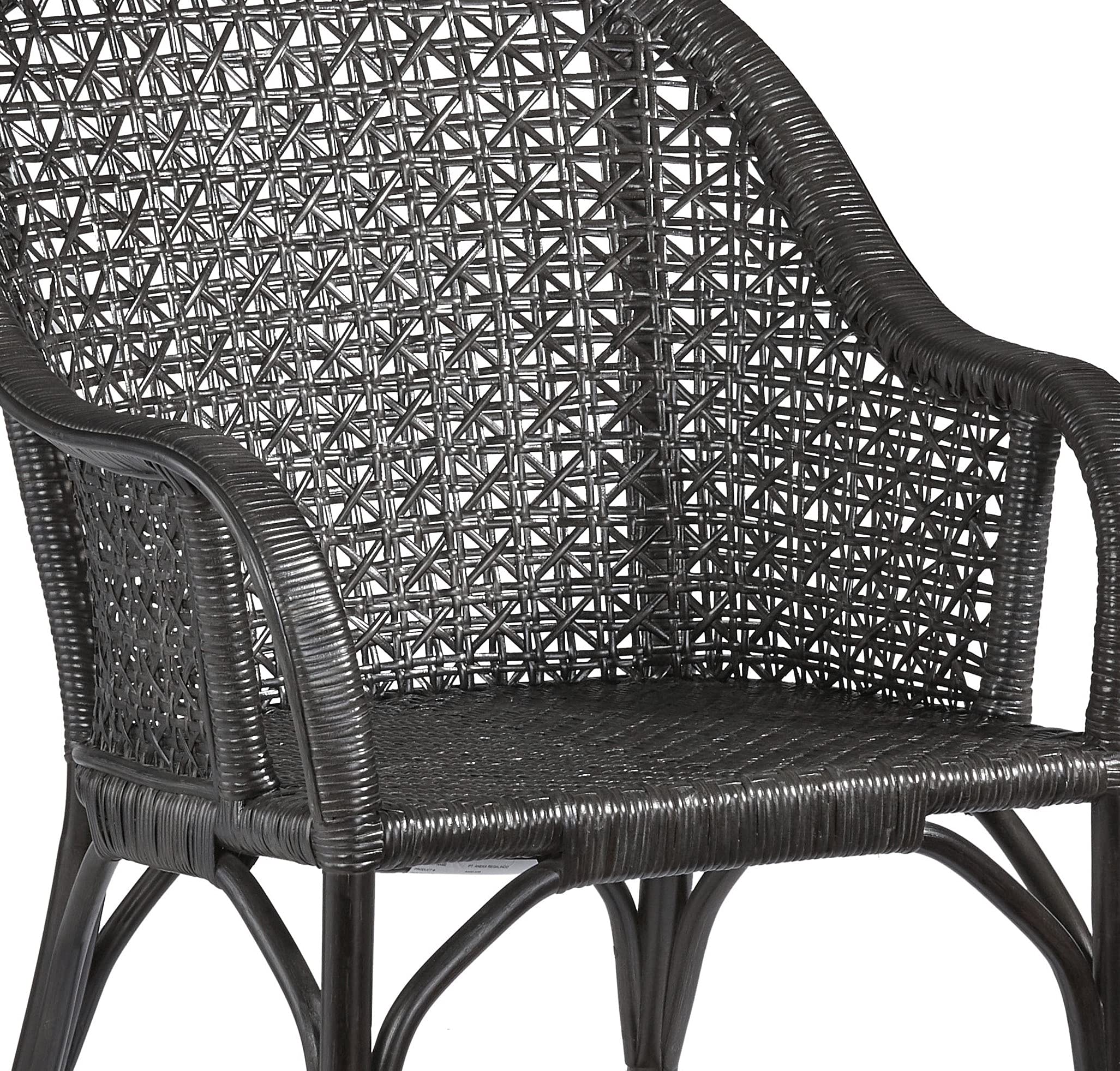 Progressive Furniture Louie Accent Arm Chair - Modern Black Upholstered Living Room Chair for Home Office, Lounge & Reading Nook