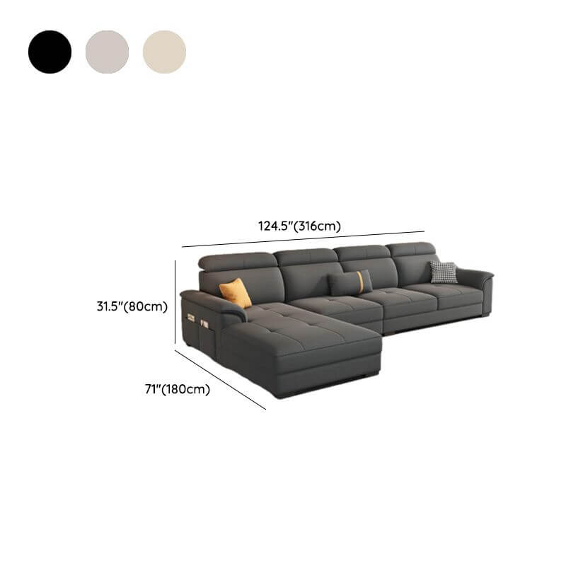 L-Shaped Sectional Sofa with Left Chaise & Button Tufted Design - Modern Living Room Furniture for Small Spaces & Apartments