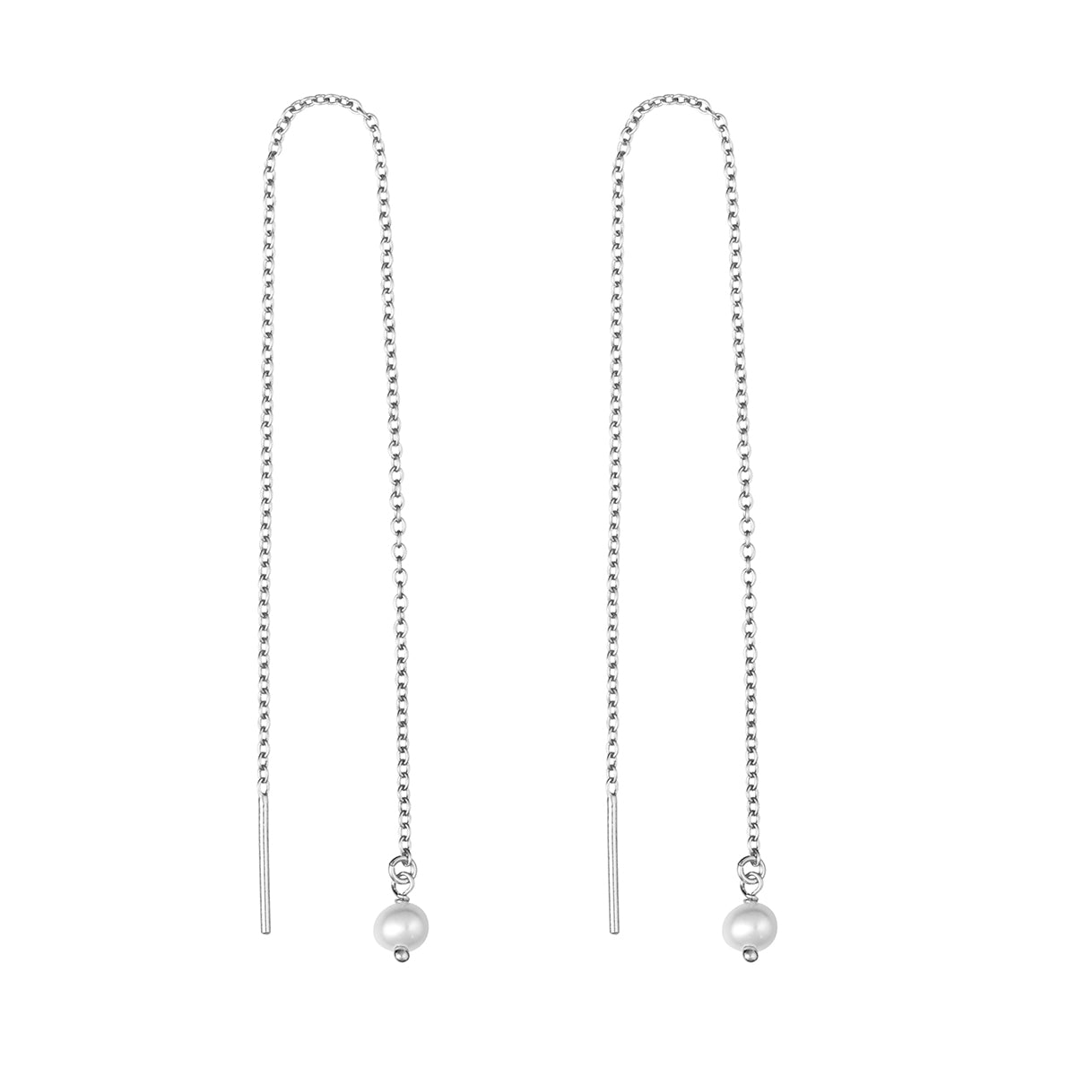 Dainty Pearl Threaders - Elegant & Minimalist Pearl Earrings for Women | Perfect for Everyday Wear, Weddings & Special Occasions