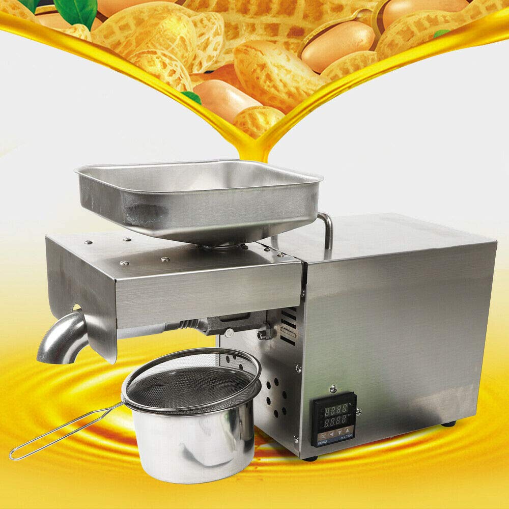 **1500W Electric Oil Press Machine - Hot & Cold Oil Extractor for Avocado, Coconut, Olive, Flax, Peanut & Castor | Automatic Temperature Control | Household & Commercial Kitchen Use | Organic Oil Expeller for Healthy Cooking & DIY Beauty**
