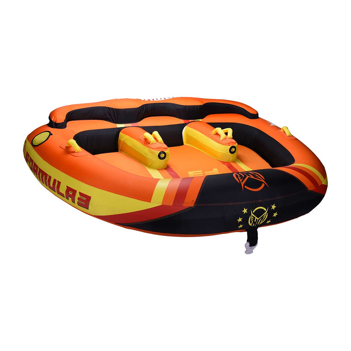 HO Sports Formula 3 Towable Tube - 3 Rider Inflatable Water Tube for Boating & Lake Fun - Perfect for Family & Friends Water Sports