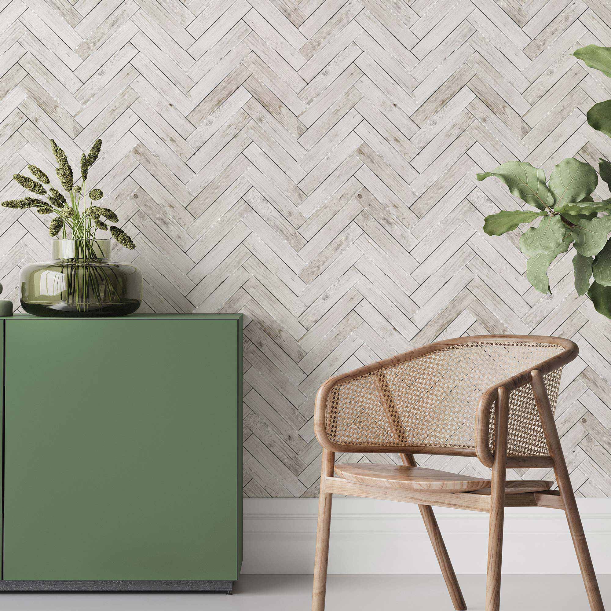 Grey Wood Peel and Stick Removable Wallpaper - Self-Adhesive Wall Covering for Bedroom, Living Room & Office Decor