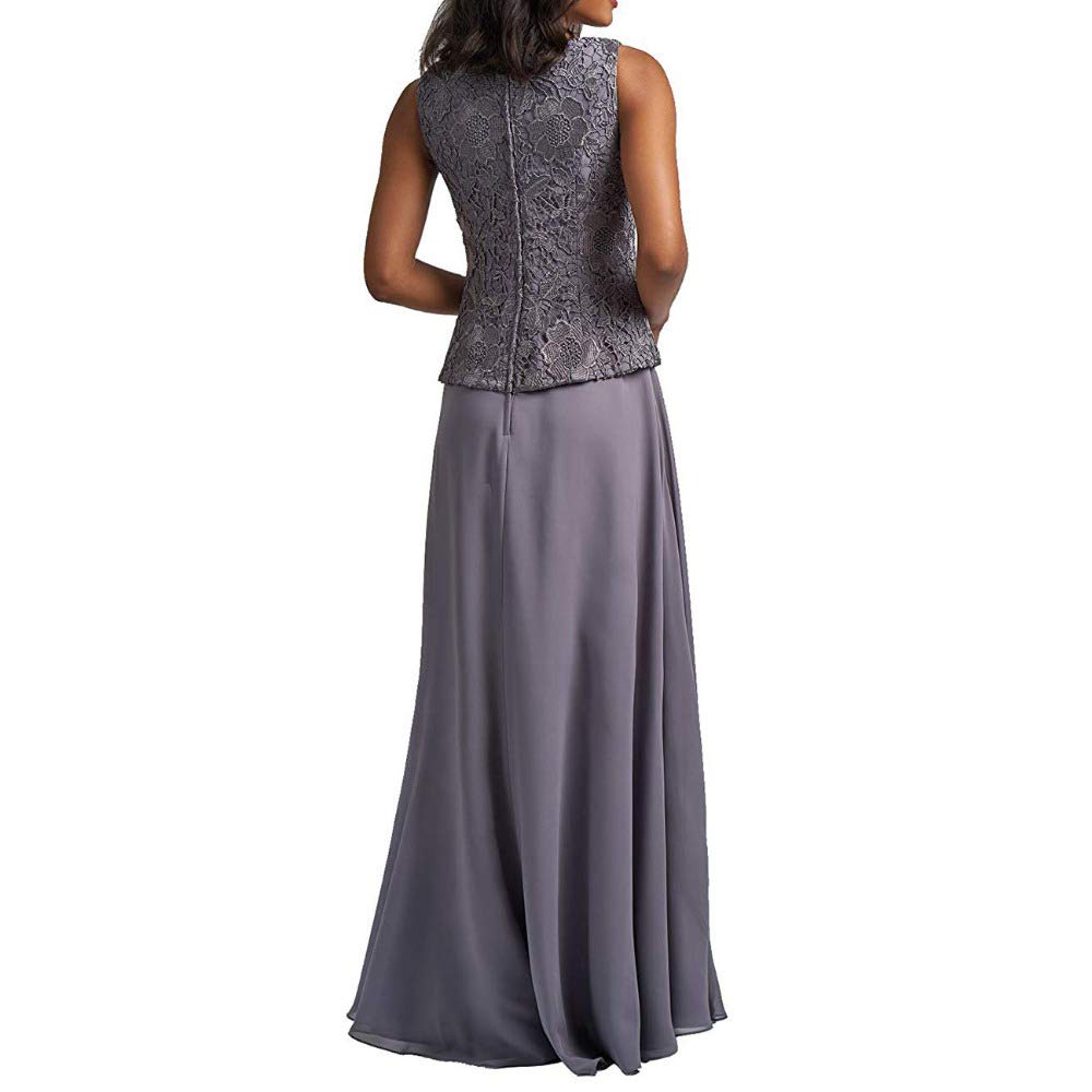 Elegant 3-Piece Chiffon Mother of the Bride Dress Set with Lace Jacket - Plus Size Formal Evening Gown for Weddings, Proms & Special Occasions