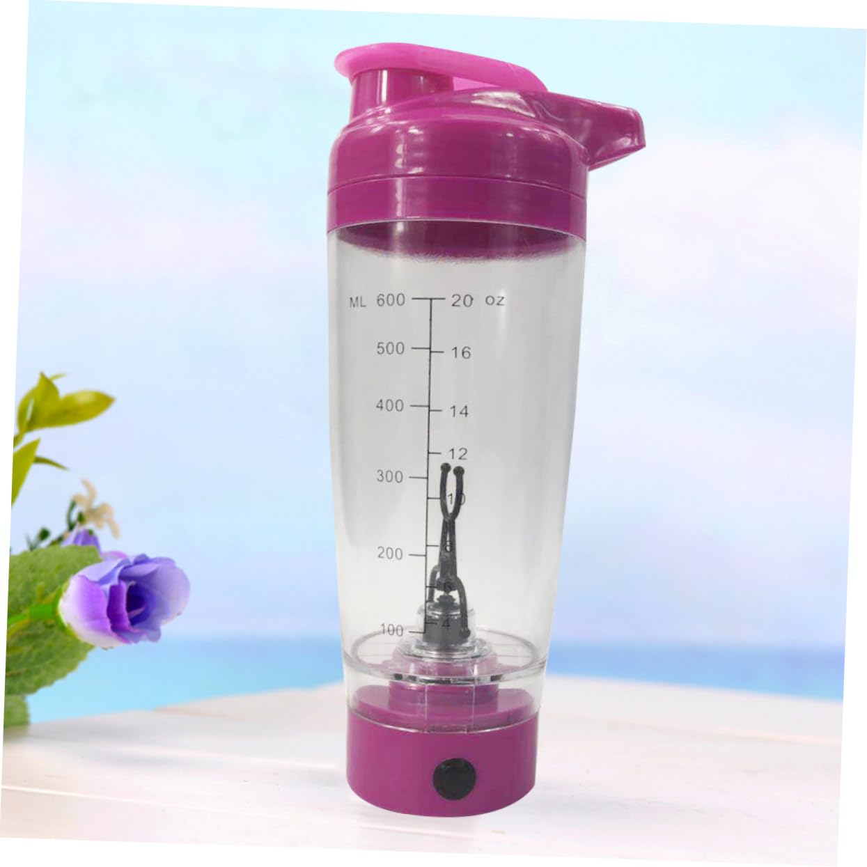 HOMSFOU 2-Pack Electric Smoothie Blender Bottle - Portable Mixing Cup with Tornado Stirring Technology for Protein Shakes, Juices & Fitness Drinks - Perfect for Gym, Travel & On-the-Go Nutrition