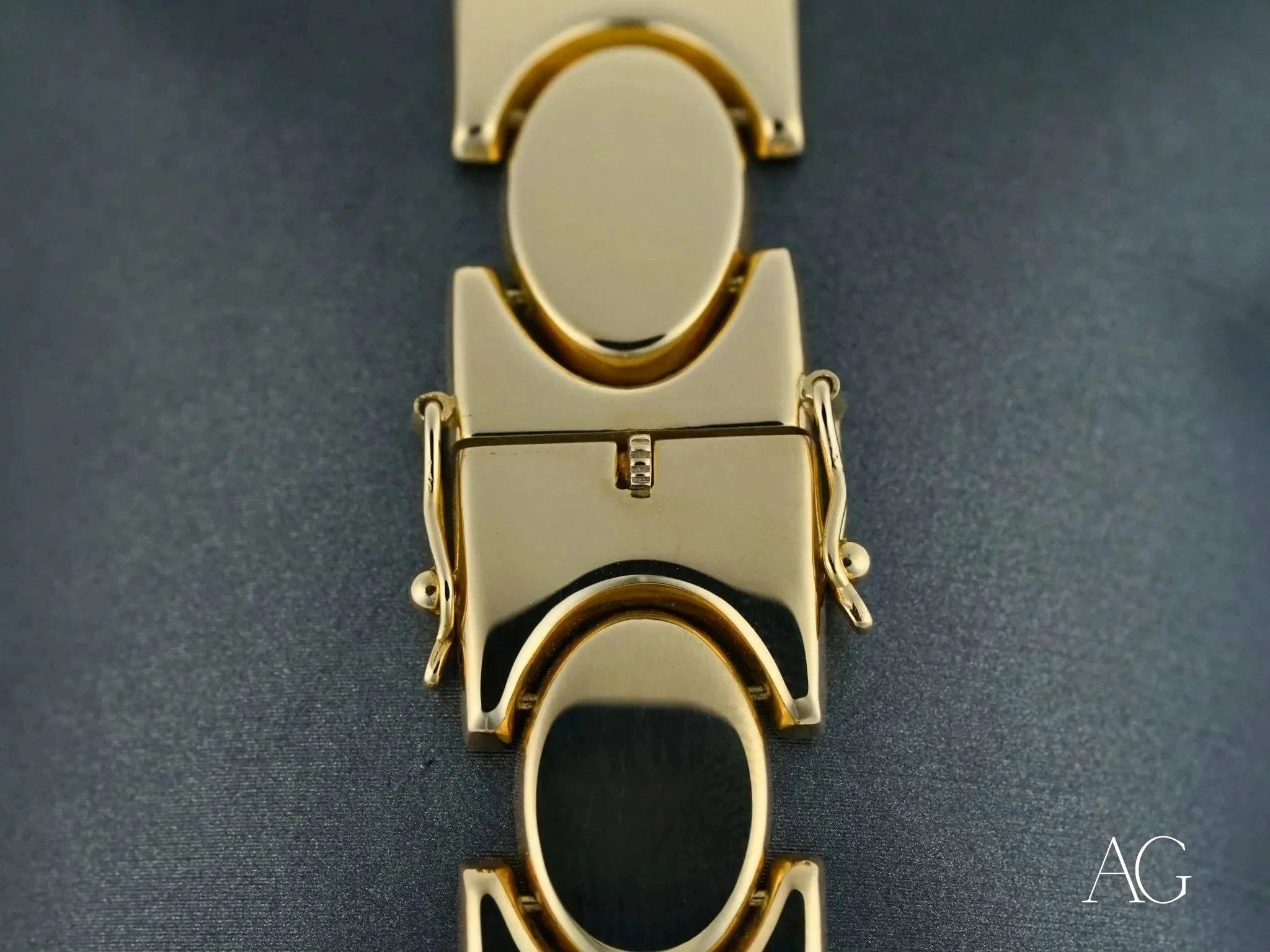 18K Solid Gold Men's Bracelet - Bold & Elegant Design with Secure Box Clasp | Perfect for Gifts, Weddings & Special Occasions