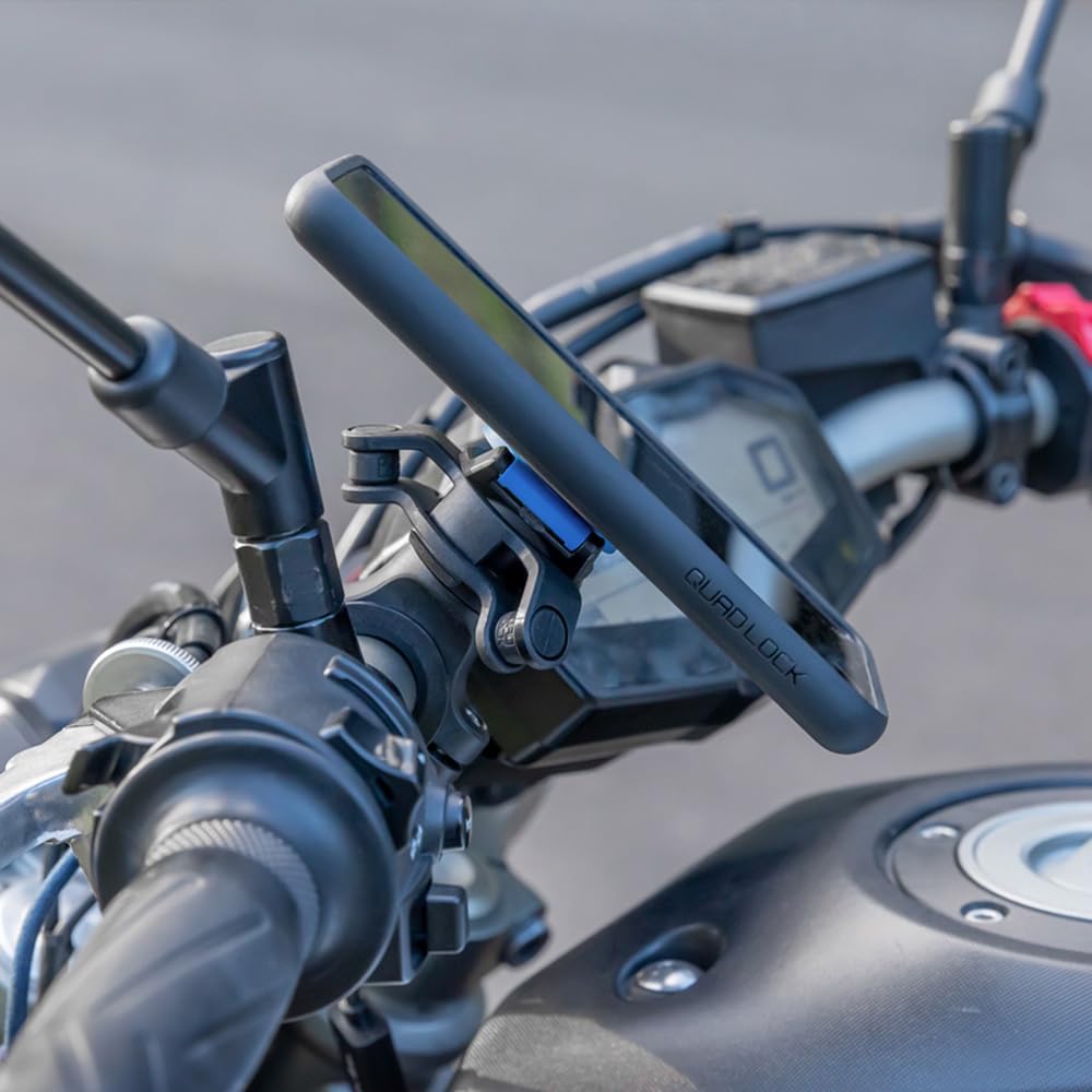 Quad Lock Motorcycle Handlebar Mount Kit with Vibration Dampener - Compatible with iPhone 12 Mini MAG Phone Case | Secure Phone Holder for Motorcycles, Bikes & ATVs | Perfect for Adventure Riding & Commuting
