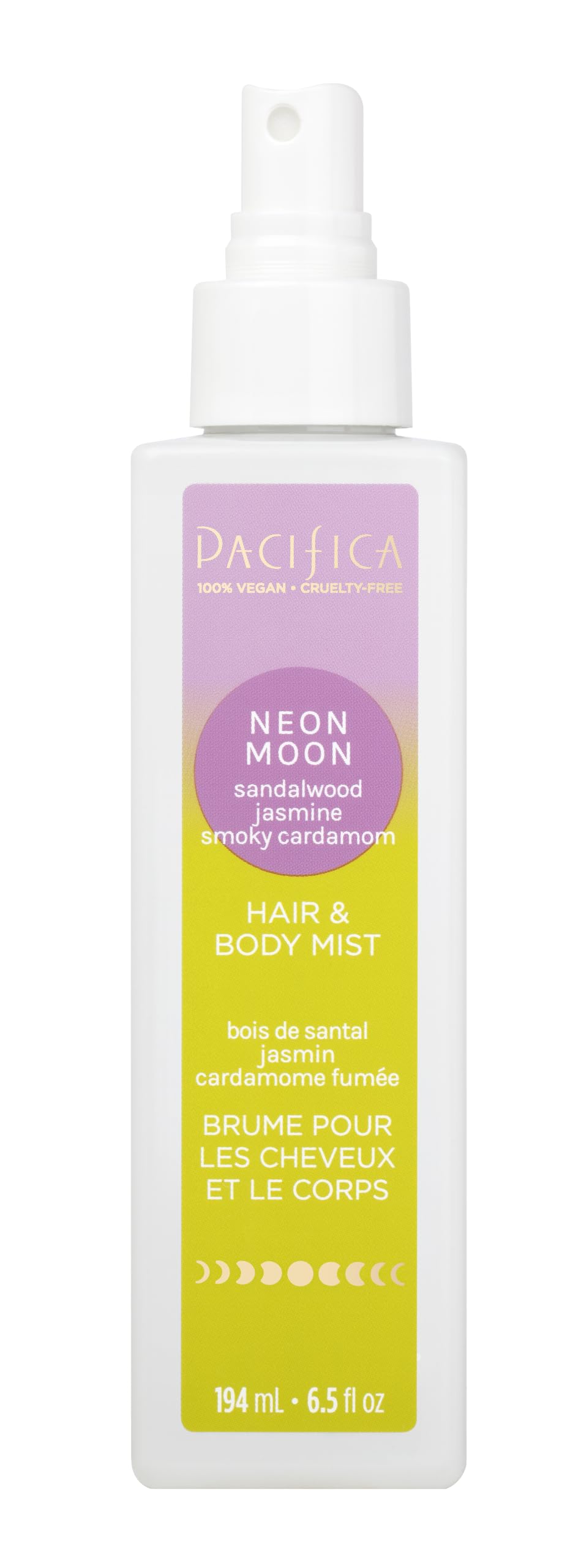 **Pacifica Neon Moon Hair & Body Mist for Women – Sandalwood, Jasmine & Spicy Perfume Spray | Alcohol-Free, Vegan & Cruelty-Free | Hair & Body Fragrance for Date Night, Work & Everyday Use**