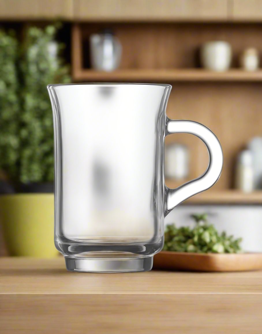 2.5x3.75 Inch 5.5oz Glass Tea Cup - 1 Piece for Hot Tea, Iced Coffee & Herbal Infusions - Perfect for Home, Office & Cafe Use
