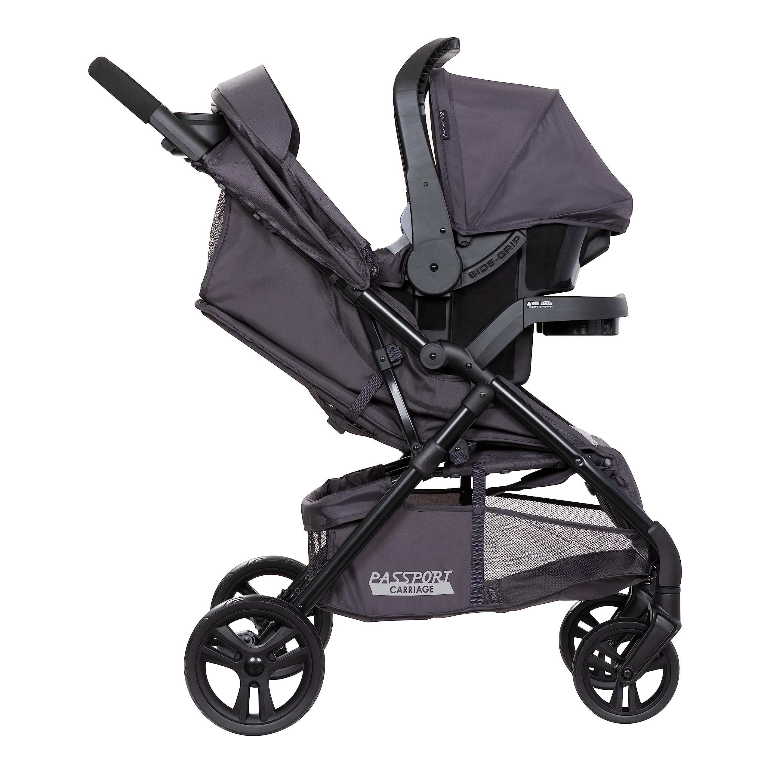 Baby Trend Passport® Stroller Travel System with EZ-Lift™ Infant Car Seat - Lightweight & Compact for Airplane Travel, Perfect for Newborns to Toddlers, Dash Black | Ideal for Family Outings, Shopping & Vacations