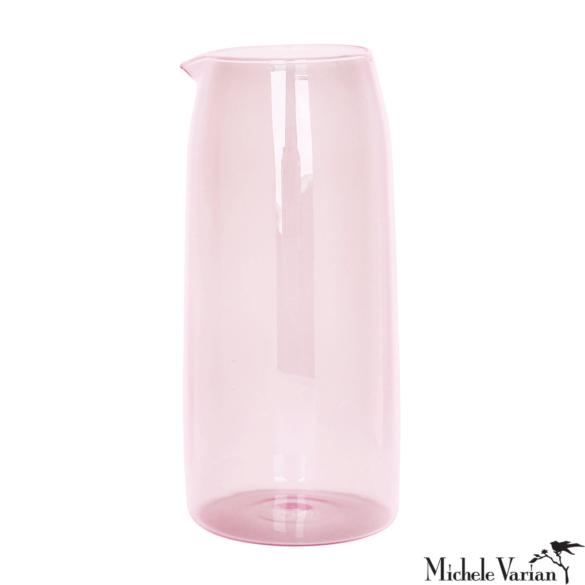 Premium Glass Pitcher with Elegant Blush Design - Perfect for Iced Tea, Lemonade & Summer Beverages - Ideal for Parties, BBQs & Home Entertaining