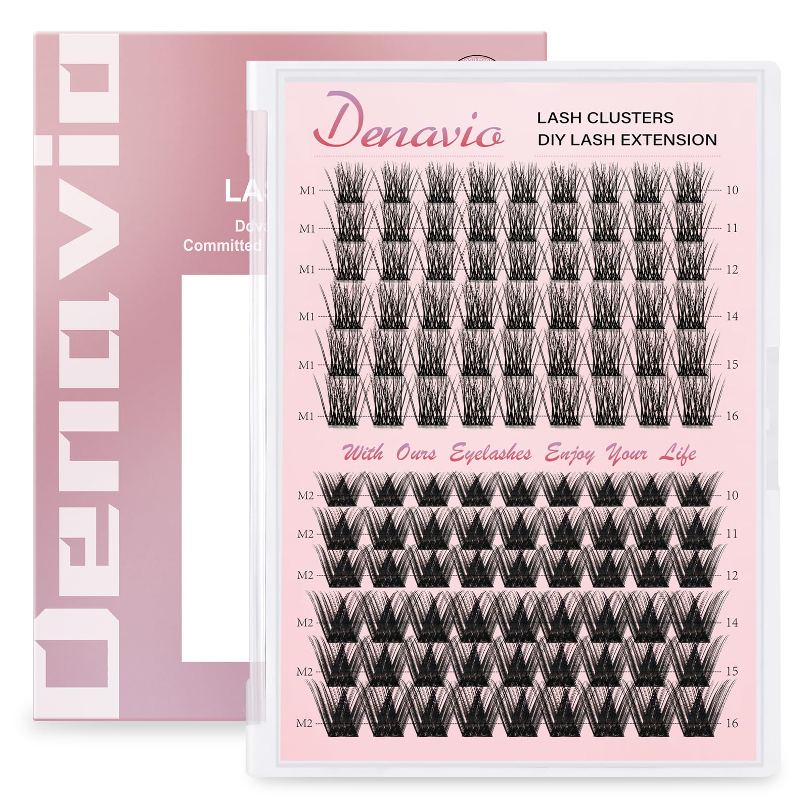 108pcs DIY Eyelash Clusters - 30D 40D Wispy Lashes in C Curl (10-16mm Mix) for Natural Volume & Length | Perfect for Daily Wear, Parties & Special Occasions | Black Cluster Lashes for Home Application