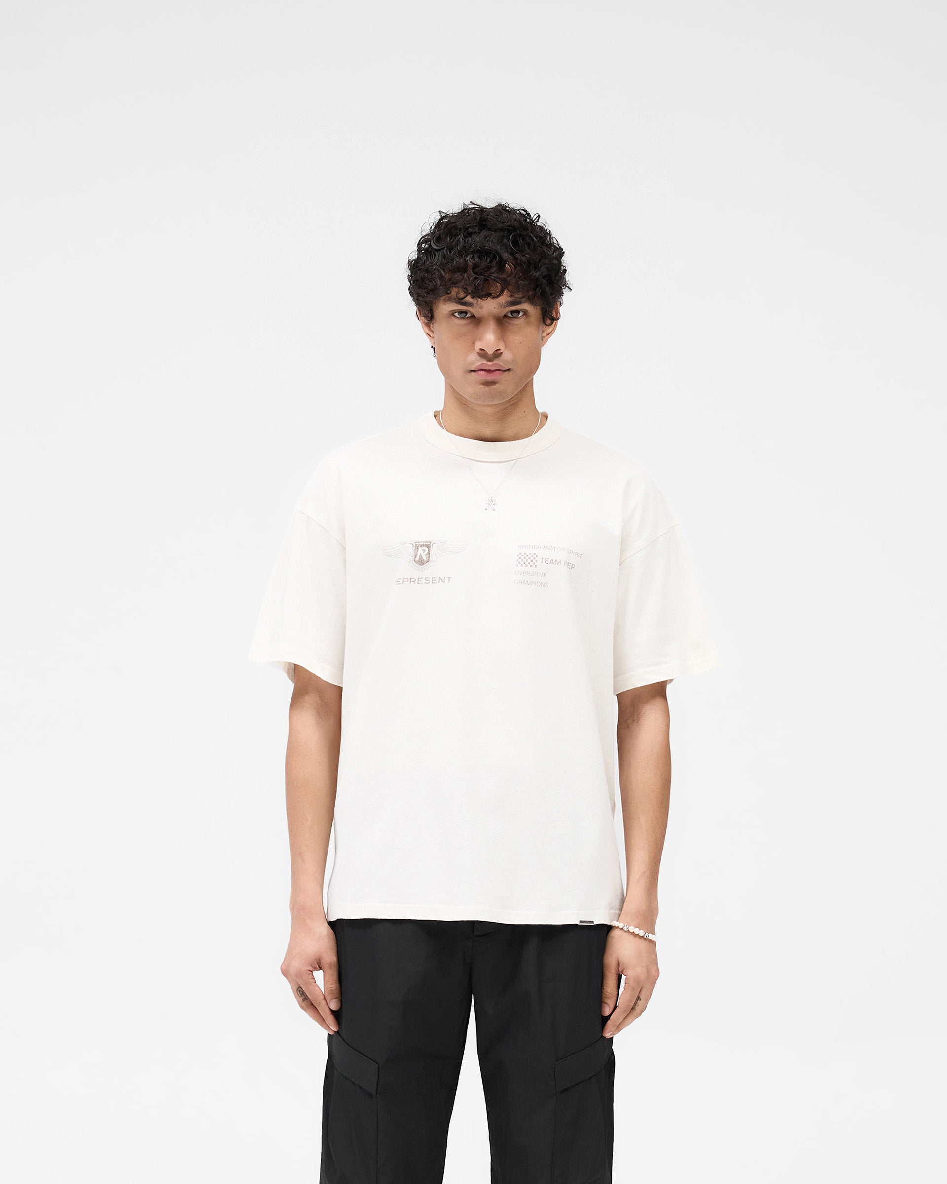Custom Team Rep T-Shirt - Flat White | Soft Cotton Crewneck Tee for Sports, Events & Casual Wear