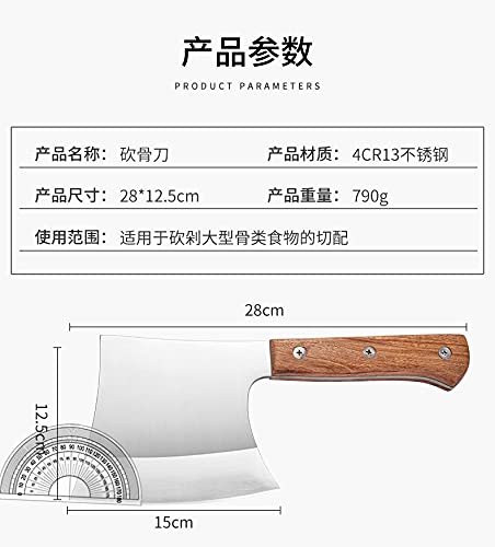 Stainless Steel Meat Cleaver Axe Knife - Sharp & Durable Kitchen Cleaver for Household Use, BY KKZY (Color: Cleaver) - Perfect for Chopping, Slicing, and Preparing Meats